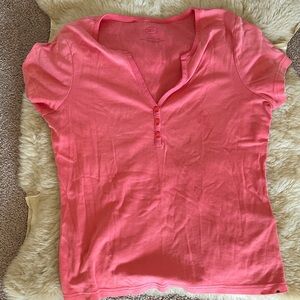 Talbots Pink Button-Front Women's Top